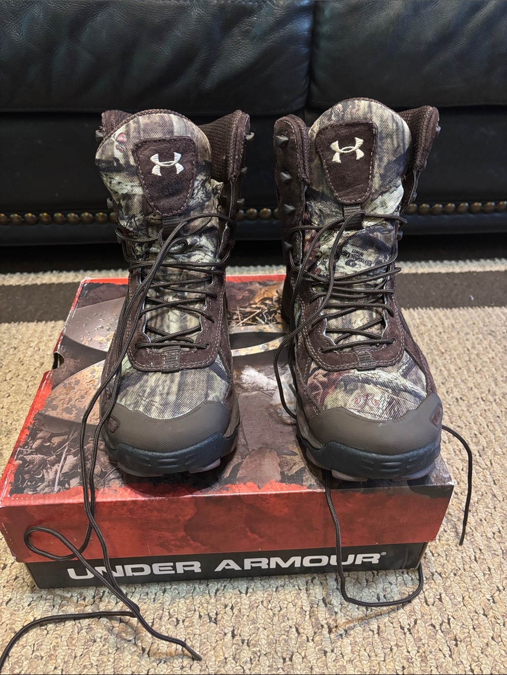 Under Armour Camo Lace-Up Hunting Boots - Brown, Green